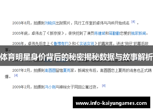 体育明星身价背后的秘密揭秘数据与故事解析