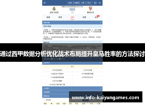 通过西甲数据分析优化战术布局提升皇马胜率的方法探讨